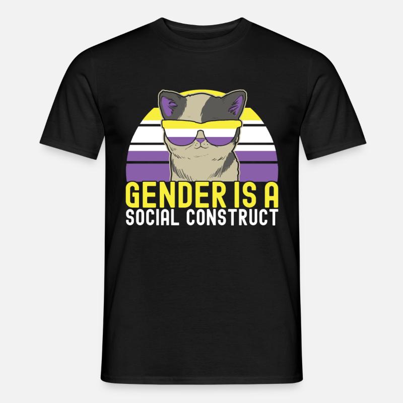 Non Binary Pride Genderqueer - Männer T-Shirt - Schwarz