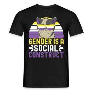 Non Binary Pride Genderqueer - Men's T-Shirt - black - Front - AI Model Male 178 light (178cm)