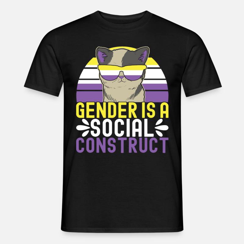 Non Binary Pride Genderqueer - Männer T-Shirt - Schwarz