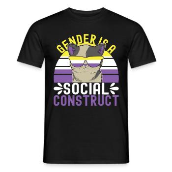 Non Binary Pride Genderqueer - Men's T-Shirt - black - Front - AI Model Male 178 light (178cm)