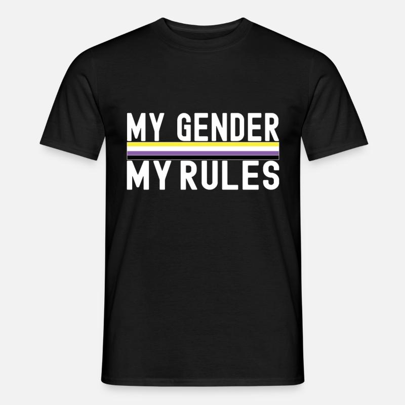 Non Binary Pride Genderqueer - Männer T-Shirt - Schwarz