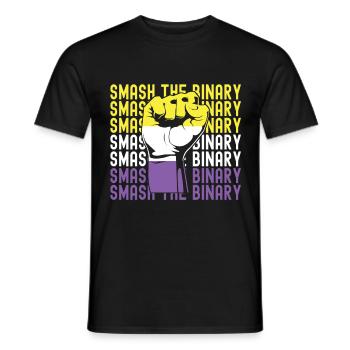 Non Binary Pride Genderqueer - Men's T-Shirt - black - Front - AI Model Male 178 light (178cm)