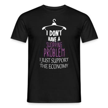 Shopping Kleid Spruch Shoppen - Männer T-Shirt - Schwarz - Vorne - AI Model Male 178 light (178cm)