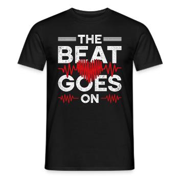 Heart surgery for convalescent heart transplant - Men's T-Shirt - black - Front - AI Model Male 178 light (178cm)