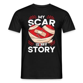 Heart Surgery My Scar Is My Story - Men's T-Shirt - black - Front - AI Model Male 178 light (178cm)