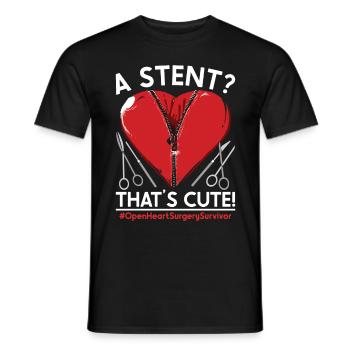Heart surgery for convalescent heart transplant - Men's T-Shirt - black - Front - AI Model Male 178 light (178cm)