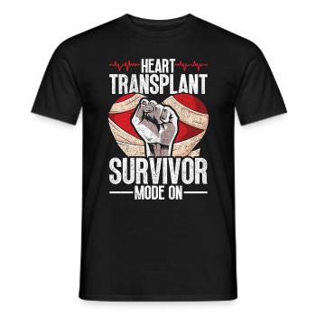 Heart Surgery Recovery Heart Transplant - Men's T-Shirt - black - Front - AI Model Male 178 light (178cm)