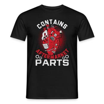 Heart surgery for convalescent heart transplant - Men's T-Shirt - black - Front - AI Model Male 178 light (178cm)