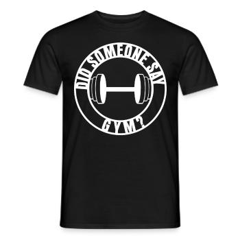 Fitness Sport Workout Gym - Men's T-Shirt - black - Front - AI Model Male 178 light (178cm)