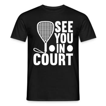 Racquetball Racquetball Player - Men's T-Shirt - black - Front - AI Model Male 178 light (178cm)