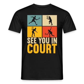 Racquetball Racquetball Player - Men's T-Shirt - black - Front - AI Model Male 178 light (178cm)