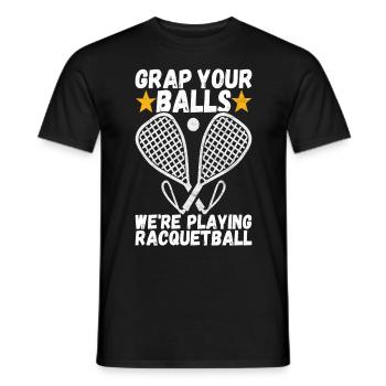 Racquetball Racquetball Player - Men's T-Shirt - black - Front - AI Model Male 178 light (178cm)