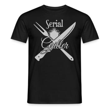 Grillen Barbecue Grill Grillmeister - Männer T-Shirt - Schwarz - Vorne - AI Model Male 178 light (178cm)