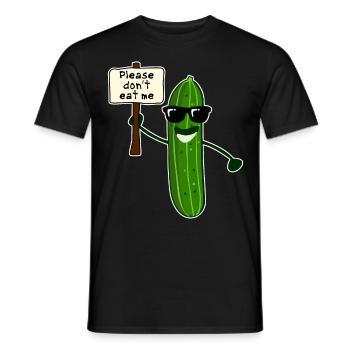 Gurke mit Sonnenbrille Gurken - Männer T-Shirt - Schwarz - Vorne - AI Model Male 178 light (178cm)