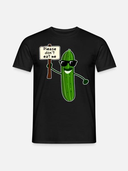 Gurke mit Sonnenbrille Gurken - Männer T-Shirt - Schwarz