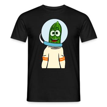 Gurke im Weltraum Astronauten Gurken - Männer T-Shirt - Schwarz - Vorne - AI Model Male 178 light (178cm)