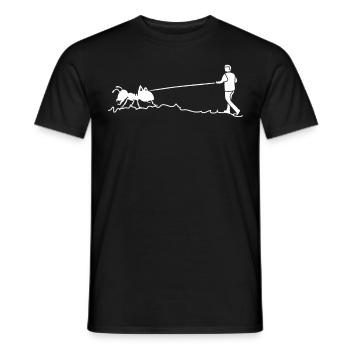 Fourmis promenant les fourmis - T-shirt homme - noir - Devant - AI Model Male 178 light (178cm)