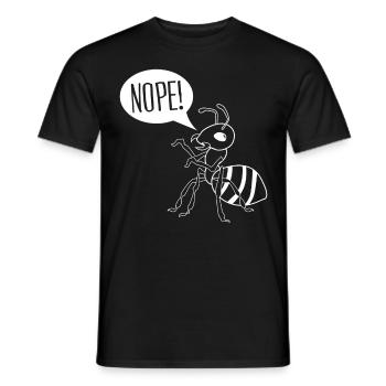 La fourmi dit qu’il n’y a pas de fourmis - T-shirt homme - noir - Devant - AI Model Male 178 light (178cm)