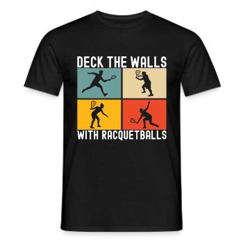Racquetball Racquetball Player - Men's T-Shirt - black - Front - AI Model Male 178 light (178cm)