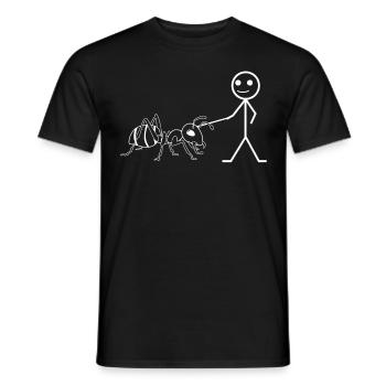 Ant va se promener - T-shirt homme - noir - Devant - AI Model Male 178 light (178cm)