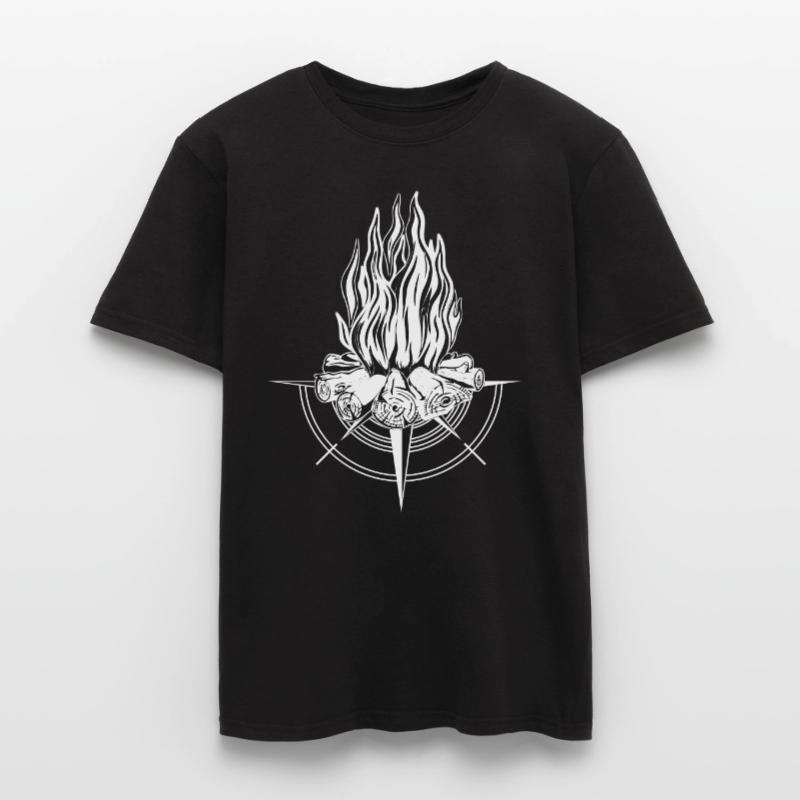 Campfire Compass Fire Fire Pit Men’s T-shirt