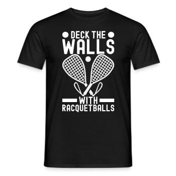 Racquetball Racquetball Player - Men's T-Shirt - black - Front - AI Model Male 178 light (178cm)