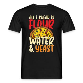 Pizza maker Pizzaiolo pizza maker - Men's T-Shirt - black - Front - AI Model Male 178 light (178cm)