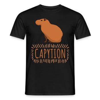 Capybara Caption Capybaras - Männer T-Shirt - Schwarz - Vorne - AI Model Male 178 light (178cm)