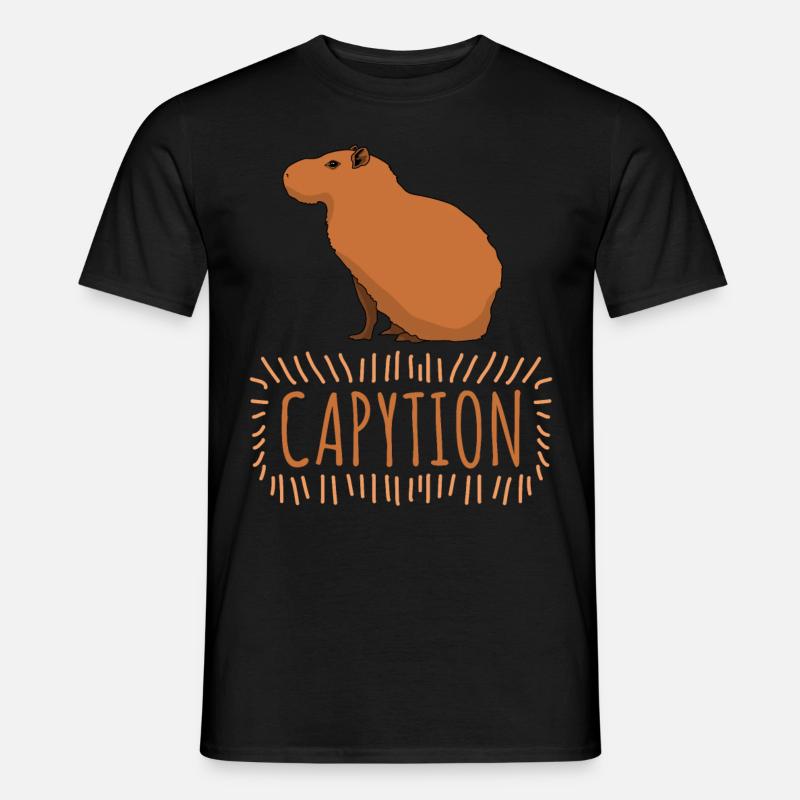Capybara Caption Capybaras - Men’s T-shirt - black