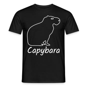 Capybara Wasserschwein Capybaras - Männer T-Shirt - Schwarz - Vorne - AI Model Male 178 light (178cm)