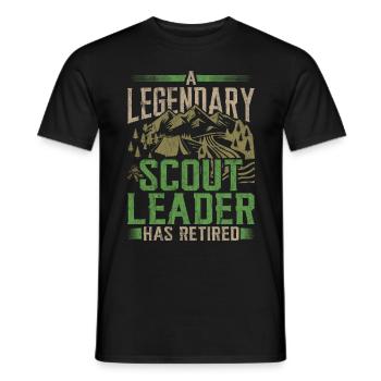 Pfadfinder A Legendary Scout Leader has Retired - Männer T-Shirt - Schwarz - Vorne - AI Model Male 178 light (178cm)