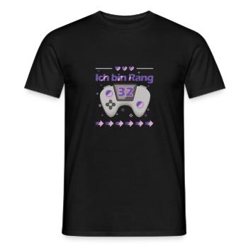 32. Geburtstag Gamer Gaming Videospiele Shirt - Männer T-Shirt - Schwarz - Vorne - AI Model Male 178 light (178cm)