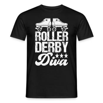 Roller derby - Men's T-Shirt - black - Front - AI Model Male 178 light (178cm)