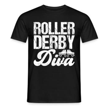 Roller derby - Men's T-Shirt - black - Front - AI Model Male 178 light (178cm)