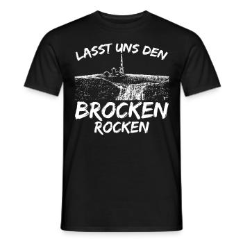 Harz Brocken Rocken Wanderung Wandern - Männer T-Shirt - Schwarz - Vorne - AI Model Male 178 light (178cm)