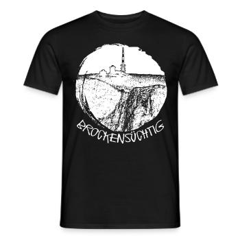 Harz Brockensüchtig Wanderung Wandern - Männer T-Shirt - Schwarz - Vorne - AI Model Male 178 light (178cm)