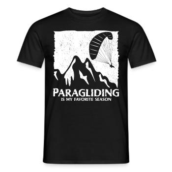 Gleitschirmfliegen Parapente - T-shirt homme - noir - Devant - AI Model Male 178 light (178cm)