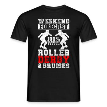 Roller derby - T-shirt homme - noir - Devant - AI Model Male 178 light (178cm)