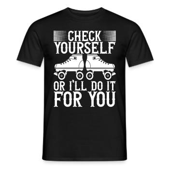 Roller Derby - Männer T-Shirt - Schwarz - Vorne - AI Model Male 178 light (178cm)