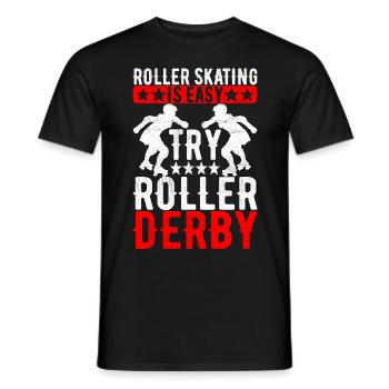 Roller derby - T-shirt homme - noir - Devant - AI Model Male 178 light (178cm)