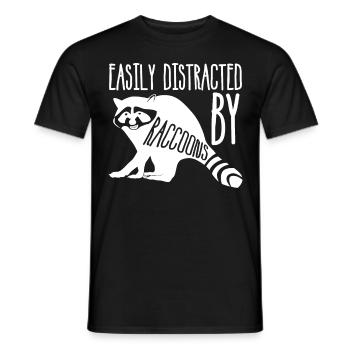 Waschbär Waschbären - Männer T-Shirt - Schwarz - Vorne - AI Model Male 178 light (178cm)