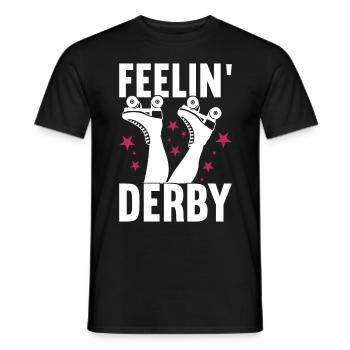 Roller derby - T-shirt homme - noir - Devant - AI Model Male 178 light (178cm)