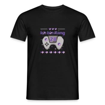 28. Geburtstag Gamer Gaming Videospiele Shirt - Männer T-Shirt - Schwarz - Vorne - AI Model Male 178 light (178cm)
