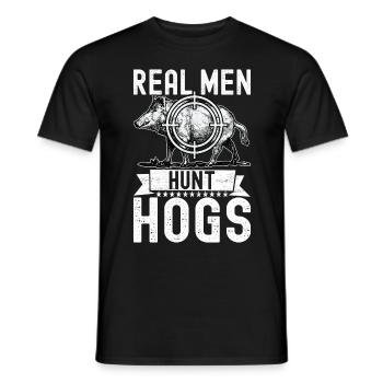 Chasseurs Chasse au sanglier - T-shirt homme - noir - Devant - AI Model Male 178 light (178cm)
