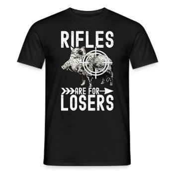 Chasseurs Chasse au sanglier - T-shirt homme - noir - Devant - AI Model Male 178 light (178cm)