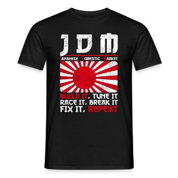 JDM Motorsport Auto Tuning Automotive - Men's T-Shirt - black - Front - AI Model Male 178 light (178cm)
