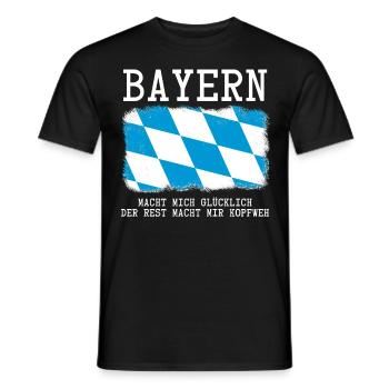 Bayern Spruch - Männer T-Shirt - Schwarz - Vorne - AI Model Male 178 light (178cm)