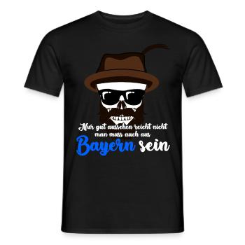 Bayern Hut - Männer T-Shirt - Schwarz - Vorne - AI Model Male 178 light (178cm)
