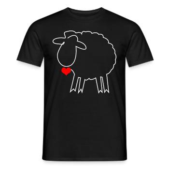 Sheep Shepherd Sheep - Men's T-Shirt - black - Front - AI Model Male 178 light (178cm)