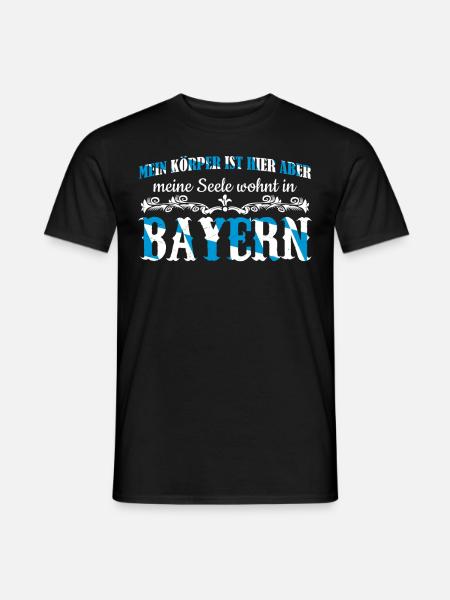 Bayern bayrischer München Spruch - Männer T-Shirt - Schwarz